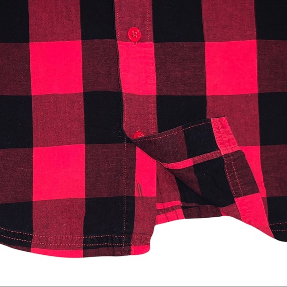5/$25 French Toast Red Black Plaid Checkered Button Down Dress Shirt Top Boys 5 - Picture 3 of 5